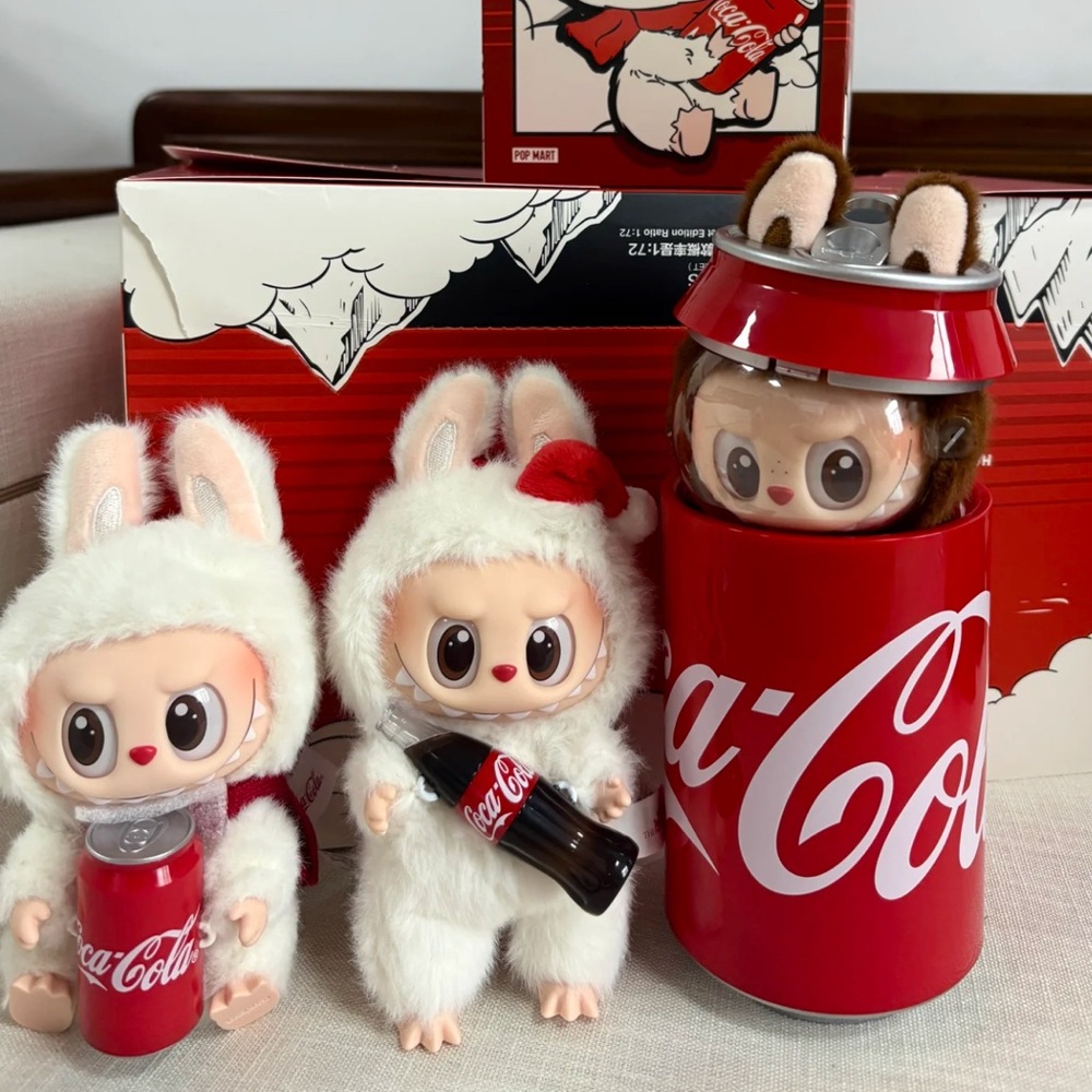 LABUBU FULL SET OF 3 COCA COLA (UNOPENED) INCLUDES MYSTERIOUS GUEST